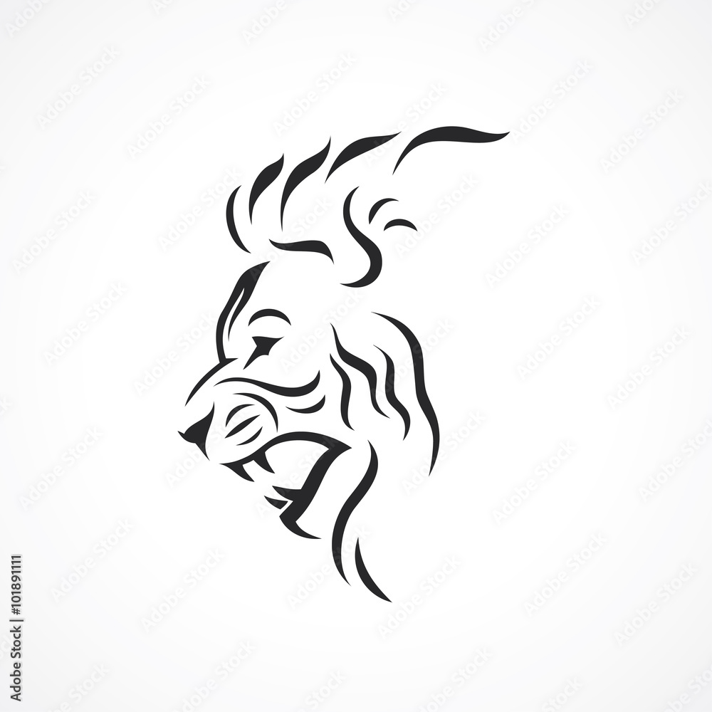 Obraz premium Angry lion