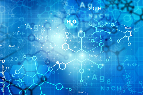 Abstract Molecules.  science and technology  background.