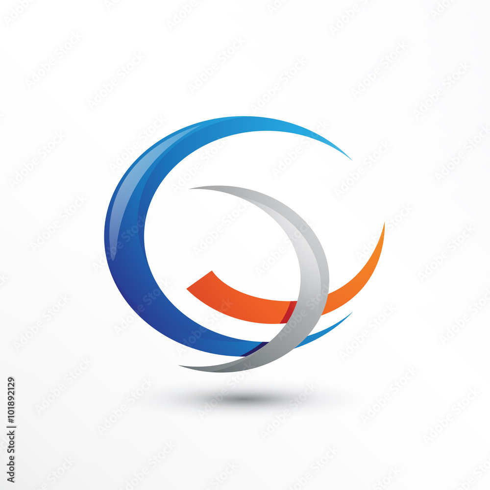Abstract Swoosh Consulting Logo Abstract Swoosh Consulting Logo