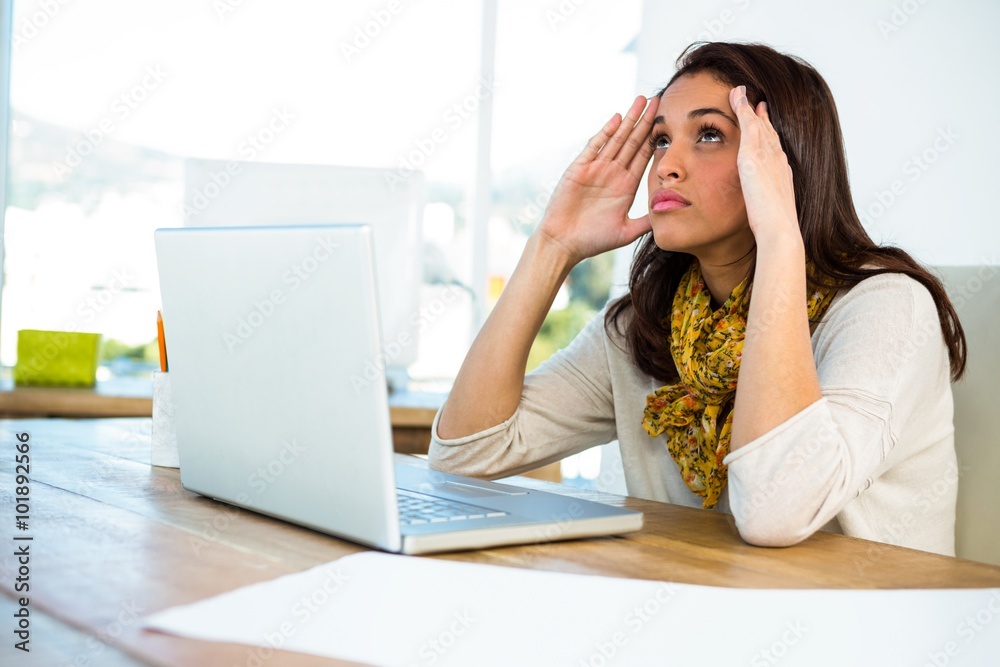 Young girl uses his computer Young girl uses his computer