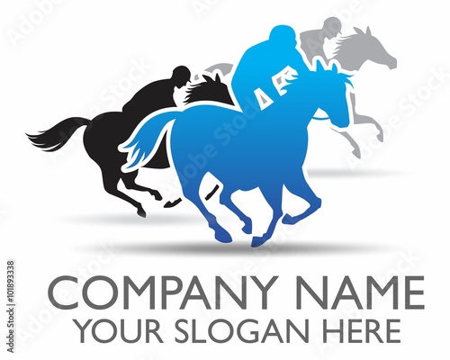 riding horse logo vector