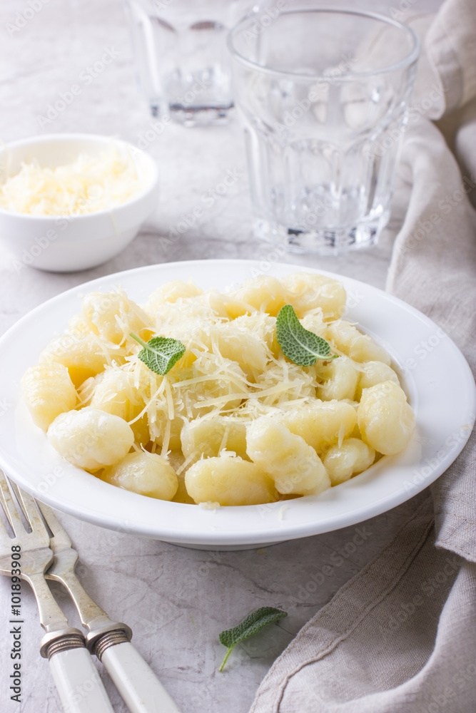 Italian potato gnocchi with cheese Italian potato gnocchi with cheese
