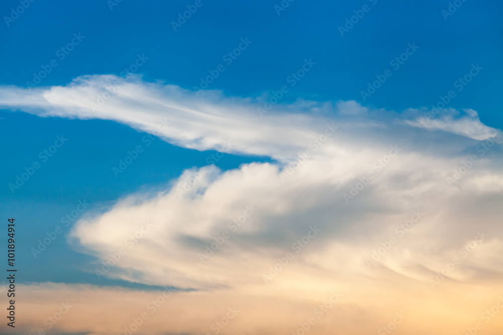 Fototapeta premium colorful dramatic sky with cloud at sunset