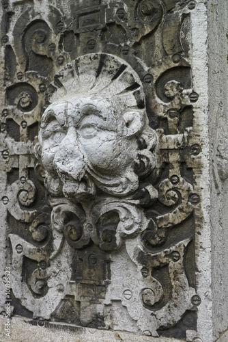Stone Face Wall Sculpture in the Old City of Solothurn