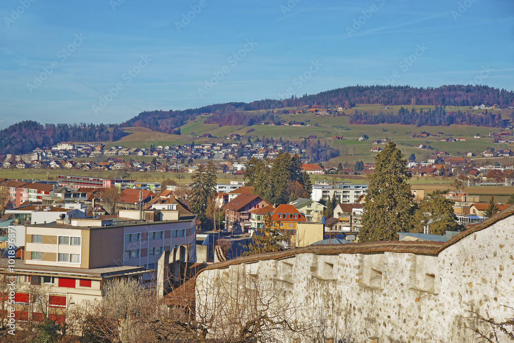 Panoramic View of modern part of the Thun City