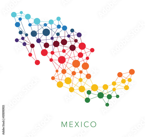 dotted texture Mexico vector background 