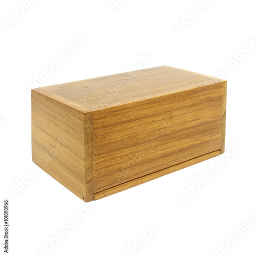 wood box isolated on white background.