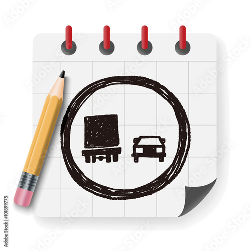 no overtaking doodle