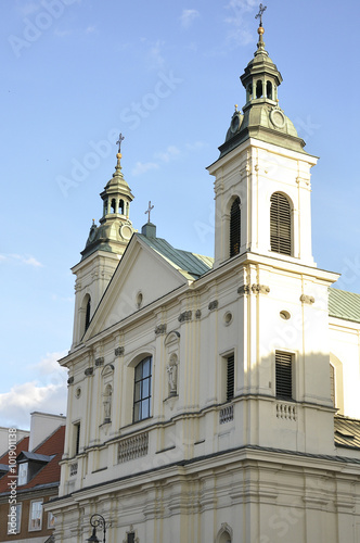 Holy Spirit Church built in baroque style and located in the New Town of Warsaw  Poland