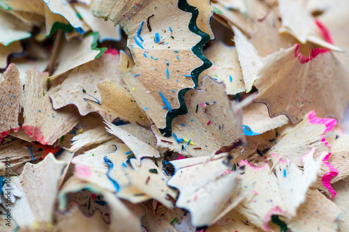 Pencil Sharpening Wood Vibrant Shavings