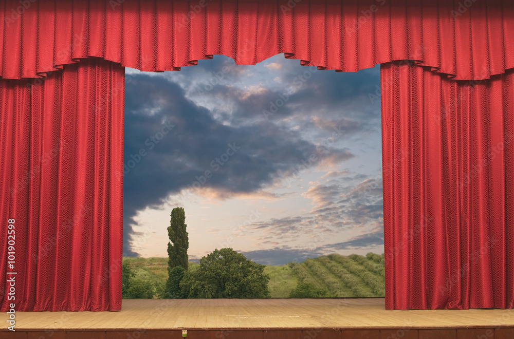 Obraz premium Open curtains