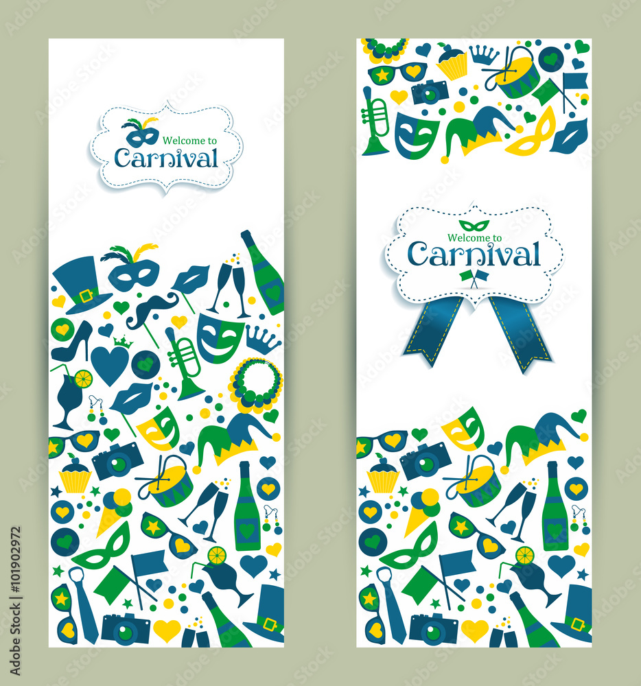 Bright vector carnival banners