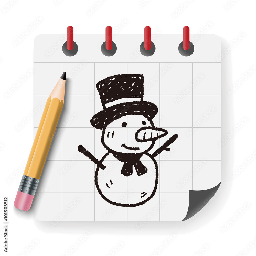 snowman doodle snowman doodle