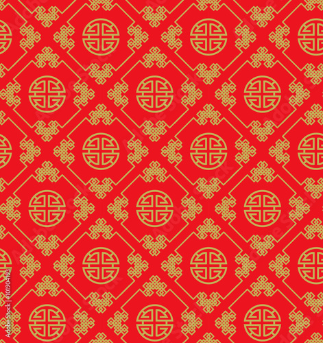 red and gold chinese patter...