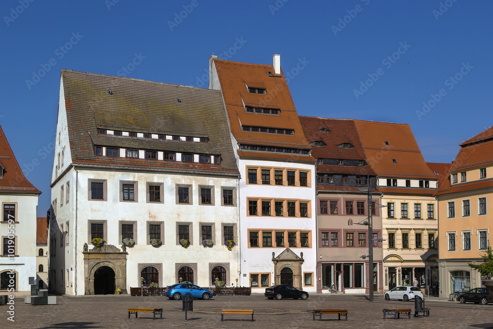 main square in Freiberg, Germany