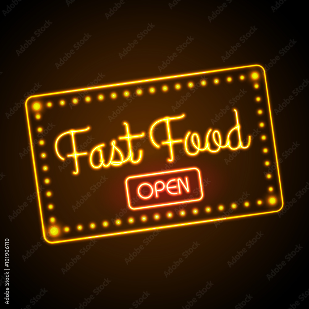 Fast Food Neon sign