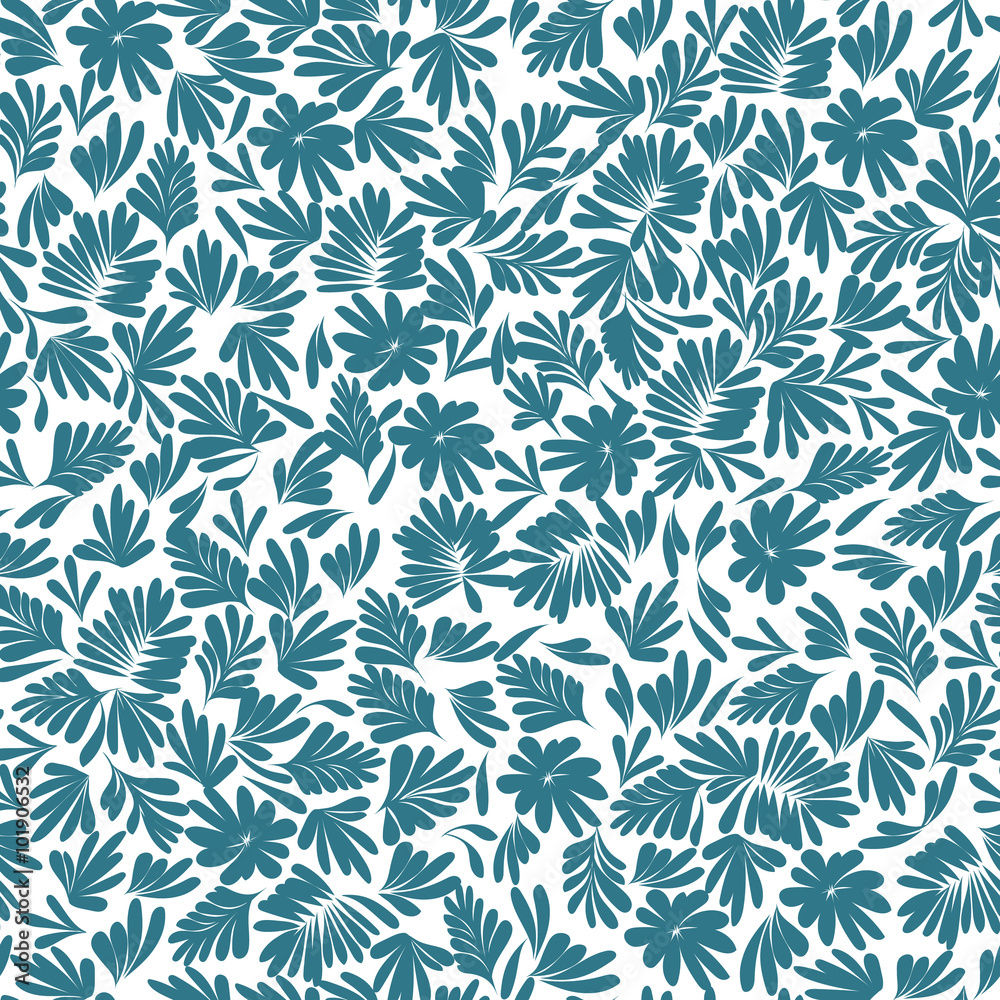 Seamless blue Fern Pattern background Seamless blue Fern Pattern background