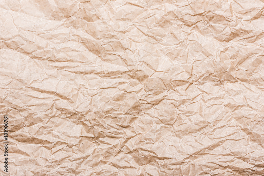 Brown crumpled paper texture. Brown crumpled paper texture.