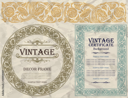 vintage frame design: art nouveau