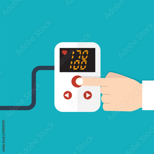 High blood pressure concept vector