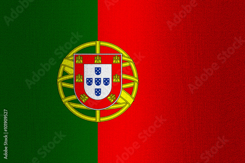 Flag of Portugal on stone