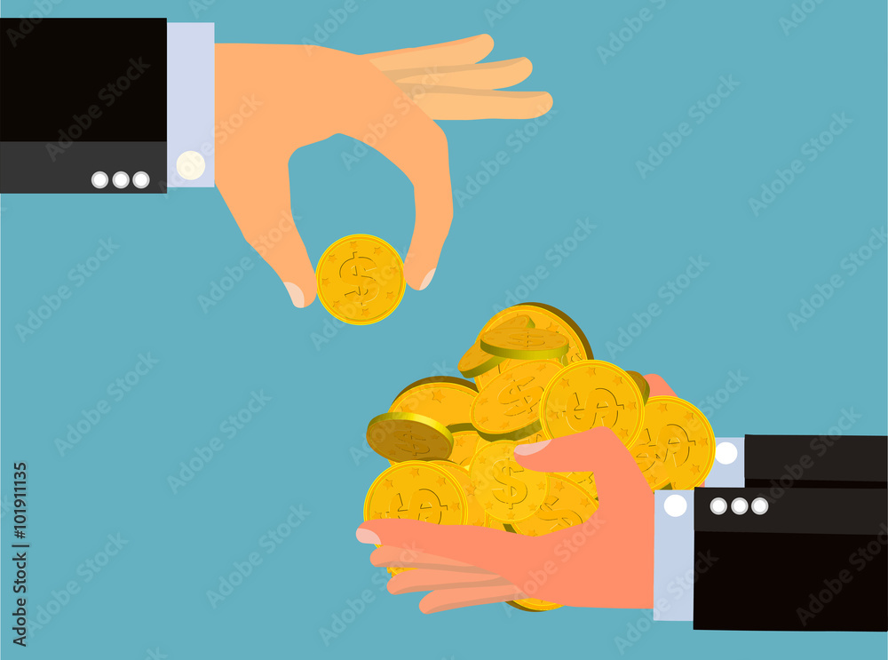 Εκτύπωση καμβά Return On Investment or ROI (Vector)