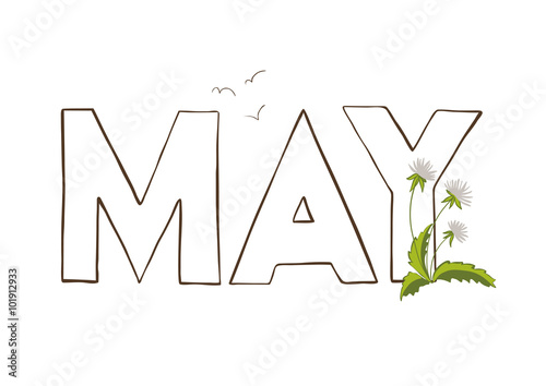 Vercor illustration of May month name