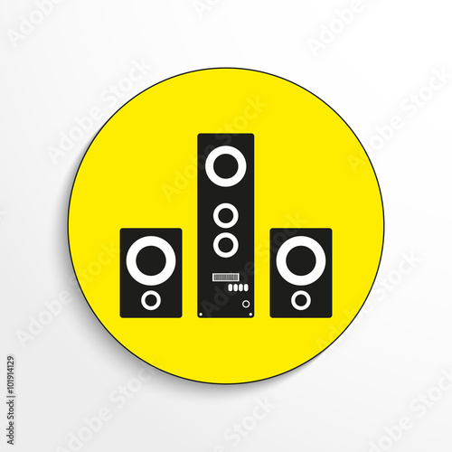 Speaker system. Vector icon.