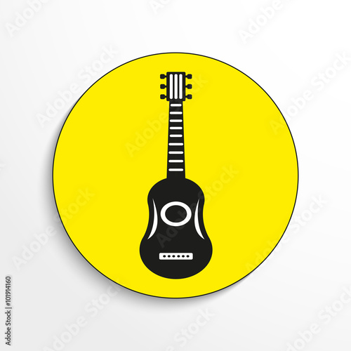 Guitar. Vector icon.