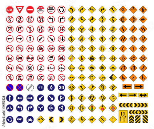 all traffic signs vector