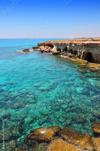 Turquoise sea in Cyprus