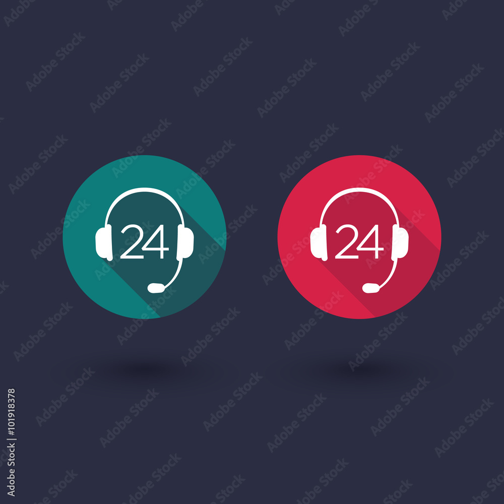 headphone, headset icon, call technical support, contact us, helpline, 24 support service round flat icon, vector illustration headphone, headset icon, call technical support, contact us, helpline, 24 support service round flat icon, vector illustration