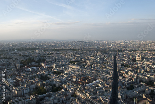 Paris cityscape during sunset © igorandricph
