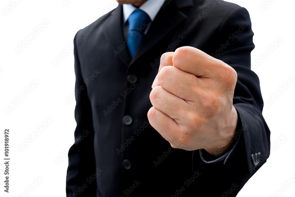 Φωτογραφία Businessman raising his fist of success