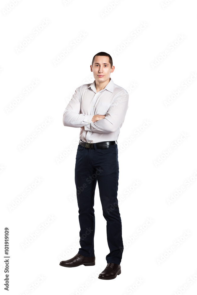 Man on a white background