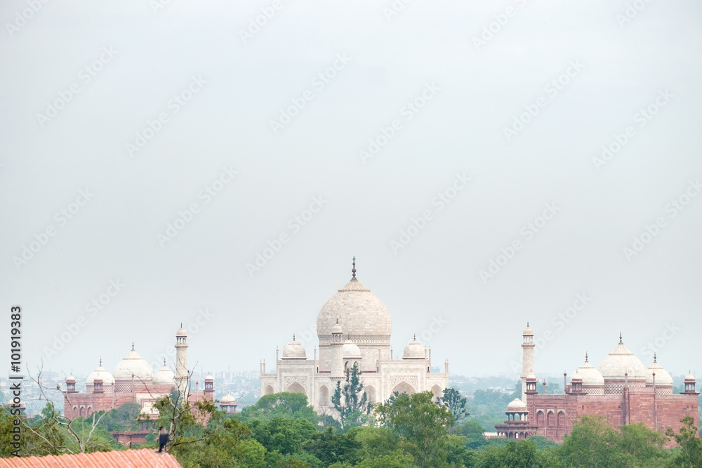 morning time view of taj mahal World Heritage Site ,Agra, India,