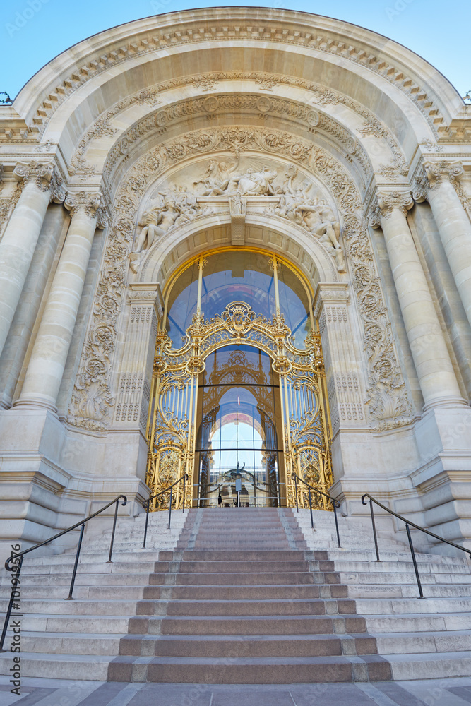 Petit Palais palace, beautiful decorated entrance with stairway