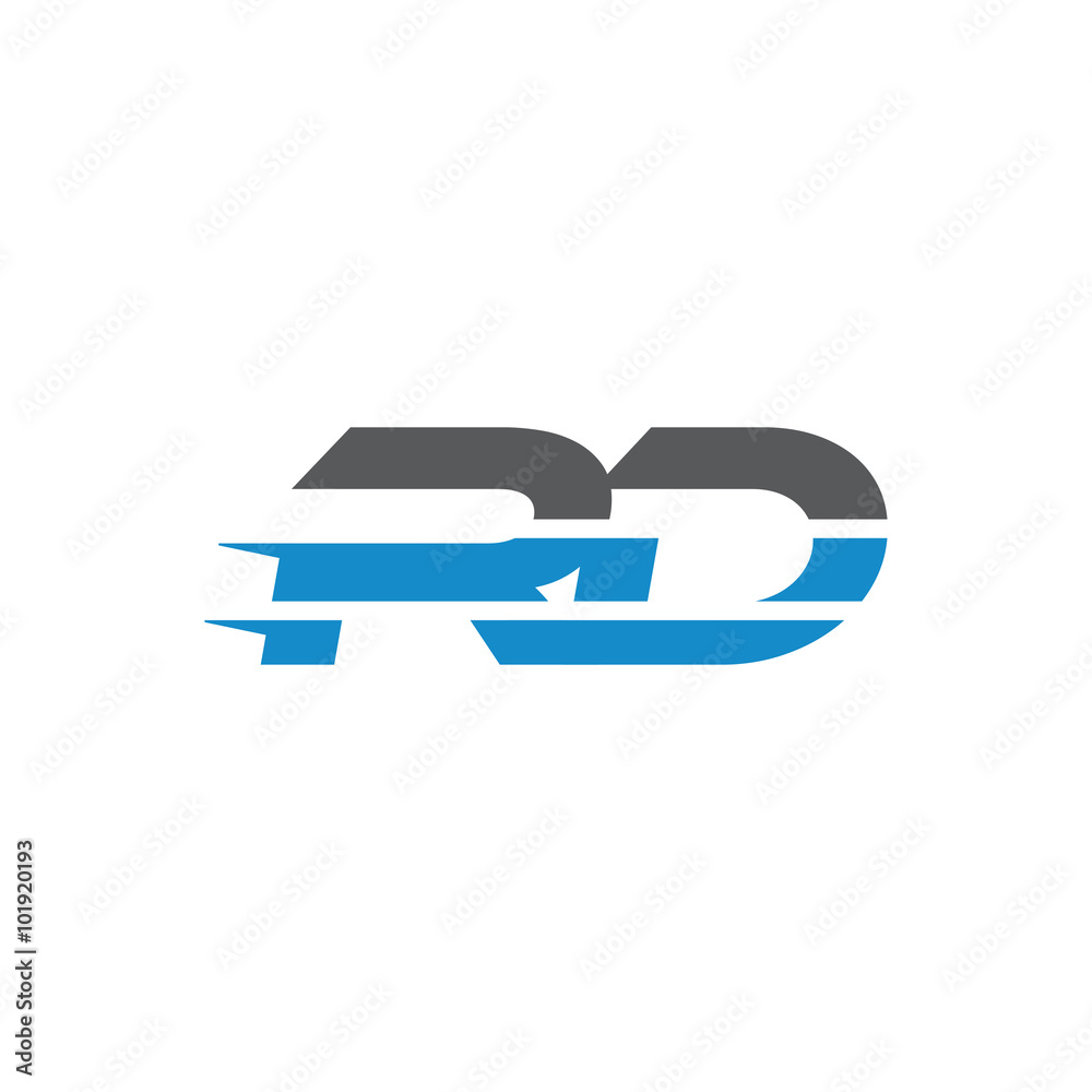 Simple Modern Dynamic Letter Initial Logo rd Simple Modern Dynamic Letter Initial Logo rd