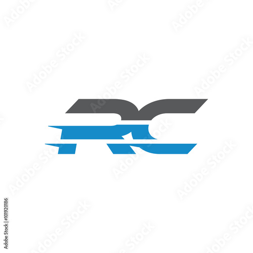 Simple Modern Dynamic Letter Initial Logo rc