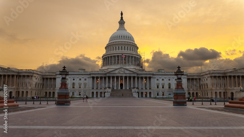 Capitol building Washington DC sunset