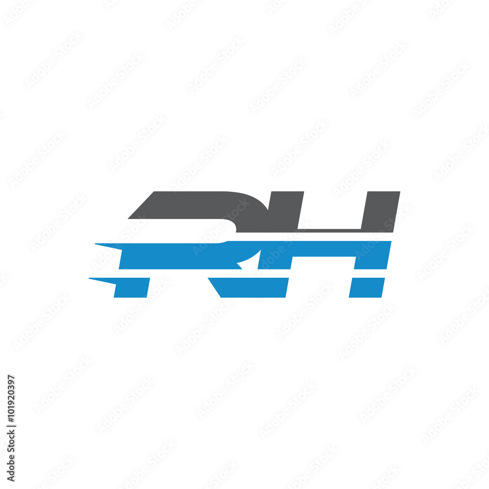 Simple Modern Dynamic Letter Initial Logo rh Simple Modern Dynamic Letter Initial Logo rh