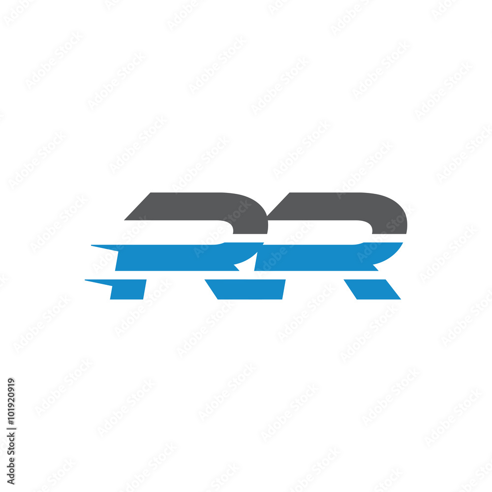 Simple Modern Dynamic Letter Initial Logo rr Simple Modern Dynamic Letter Initial Logo rr