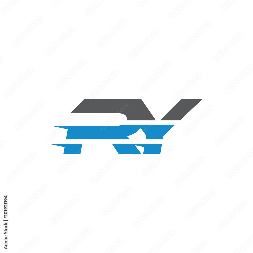 Simple Modern Dynamic Letter Initial Logo ry Simple Modern Dynamic Letter Initial Logo ry