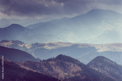 Landscape of mountain forest hills. © vovik_mar