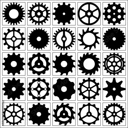Set of gear wheels for desing.