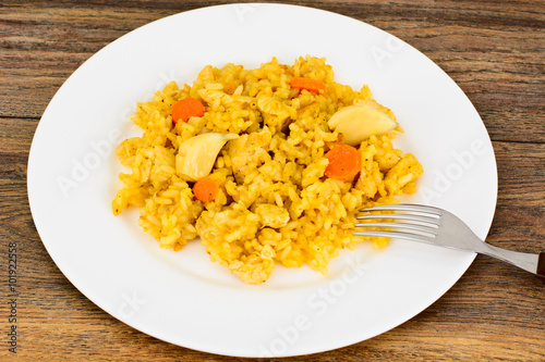 Healthy Food: Pilaf with Meat and Rice.