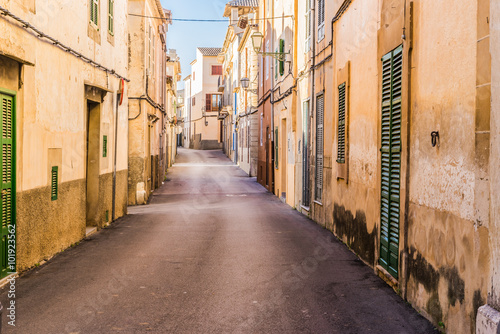View of an rustic old mediterranean town street