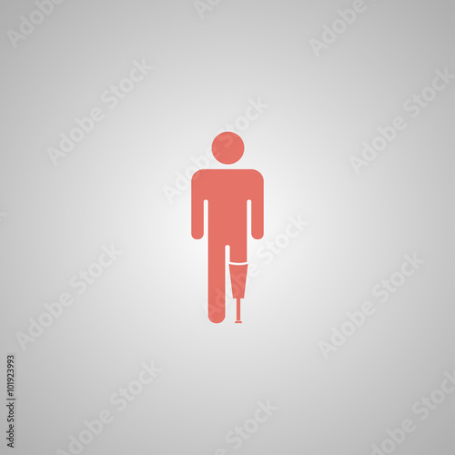 prosthesis icon. Flat design style.