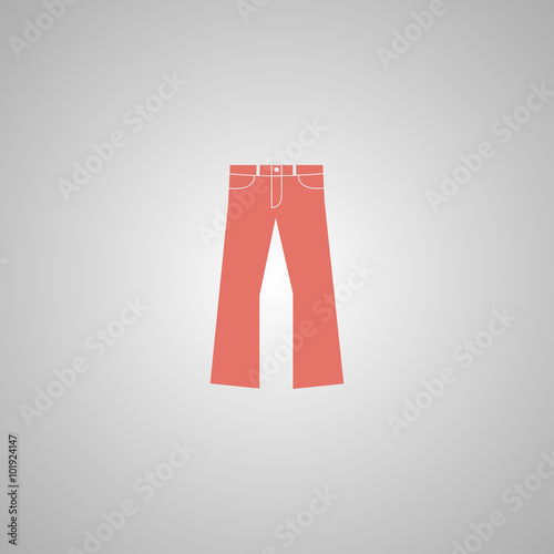 Pants icon. Flat design style.