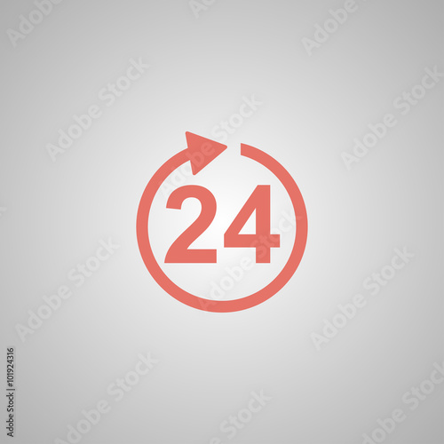 clock hours icon. Flat vector icon